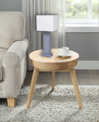 Set of 2 Light Blue Slatted Table Lamps