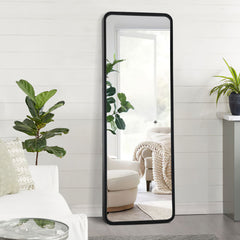 Black Wooden Standing Mirror