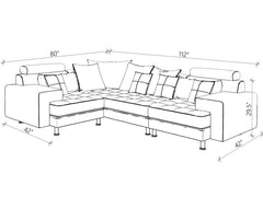 Hercules Brown Microfiber Three Piece Right Sectional Sofa