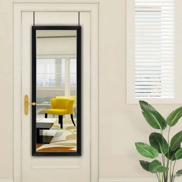 Black Framed Door Mount Mirror