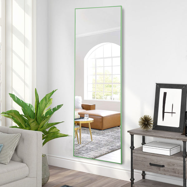 Green Framed Wall Mirror