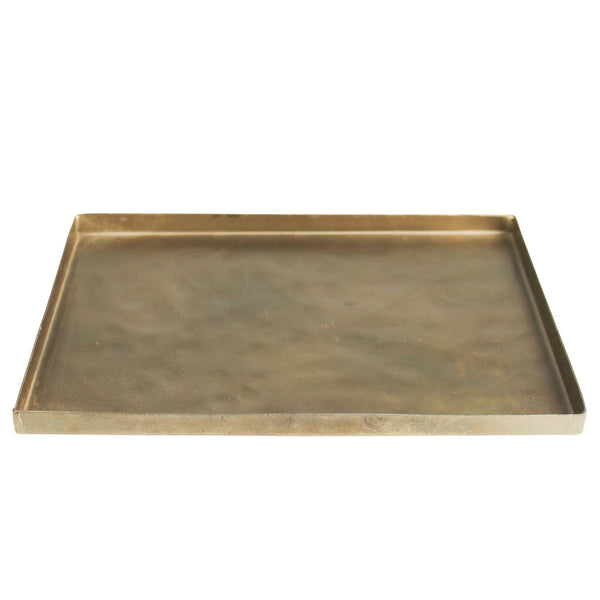 Jumbo Gold Metal Rectangular Tray