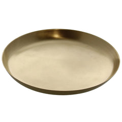 Round Gold Metal Serving Tray