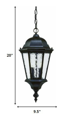 Two Light Brown Carousel Lantern Hanging Light
