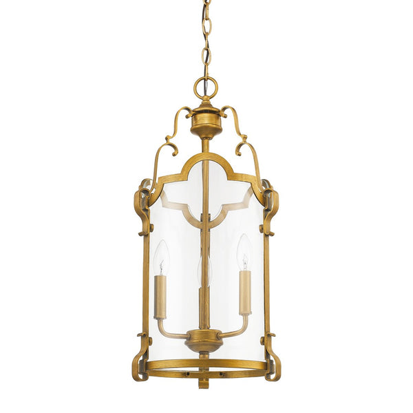Elizabeth 3-Light Antique Gold Foyer Pendant