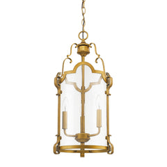 Elizabeth 3-Light Antique Gold Foyer Pendant