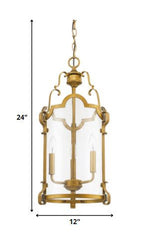 Elizabeth 3-Light Antique Gold Foyer Pendant