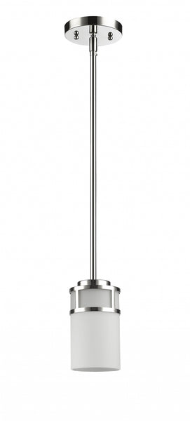 Silver Minimalist Cylindrical Hanging Light
