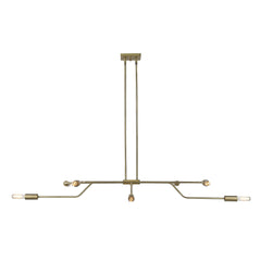 Perret 8-Light Aged Brass Convertible Pendant