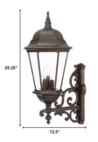 Richmond 3-Light Burled Walnut Wall Light