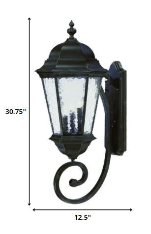 Telfair 3-Light Marbleized Mahogany Wall Light