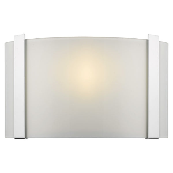 Polished Chrome Wall Sconce with Frosted Glass Shade