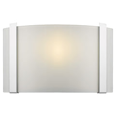 Polished Chrome Wall Sconce with Frosted Glass Shade