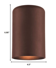 Minimalist Bronze Cylinder Wall Light