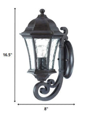 Antique Black Tapered Lantern Wall Light
