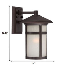 Antique Bronze Round White Glass Wall Light