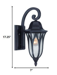 Matte Black Geometric Glass Wall Light