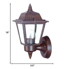 Dark Brown Cast Aluminum Outdoor Wall Light