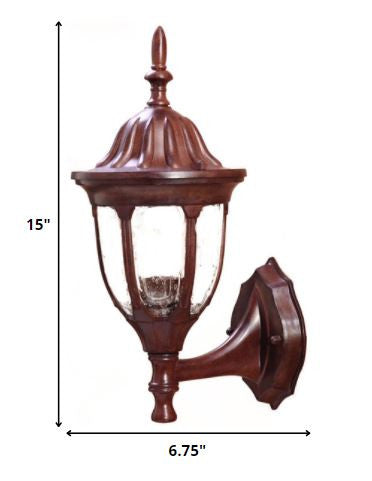 Dark Brown Lamp Shape Swing Arm Wall Light