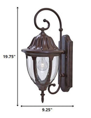 Dark Brown Curved Lamp Shape Wall Light