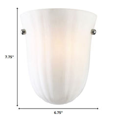 Frosted White Textured Glass Wall Sconce