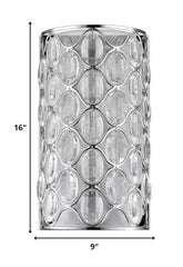 Isabella 1-Light Polished Nickel Sconce With Crystal Accents