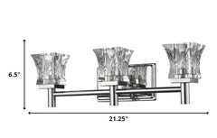 Arabella 3-Light Polished Nickel Sconce With Pressed Crystal Shades