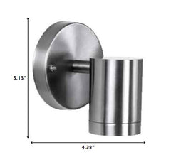 Stainless Steel LED One Light Outdoor Can Shape Wall Sconce