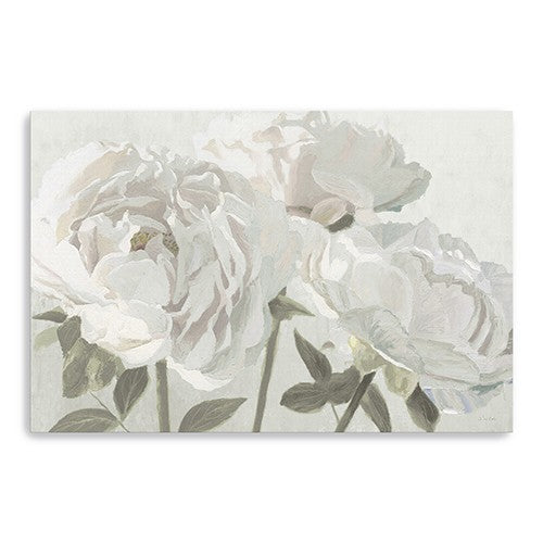 36" Neutral Flowers in Bloom Canvas Wall Art