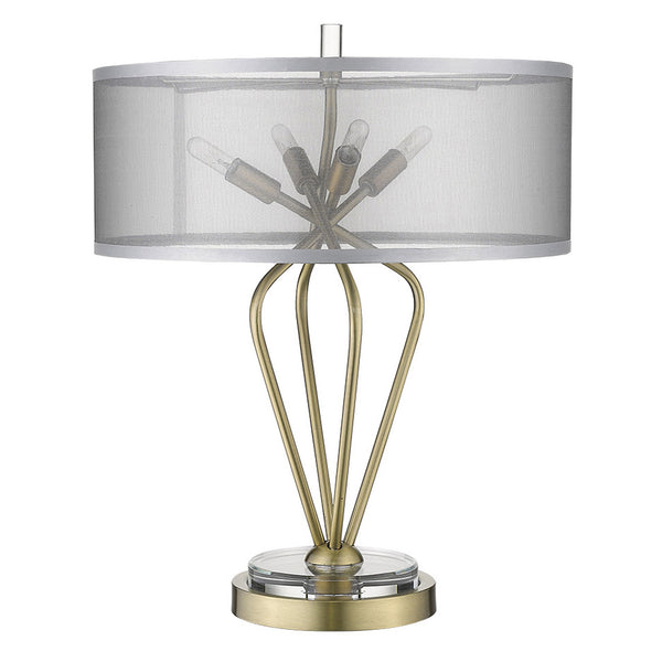 Perret 4-Light Aged Brass Table Lamp