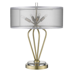Perret 4-Light Aged Brass Table Lamp