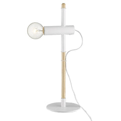 Minimalist White Wooden Table Lamp