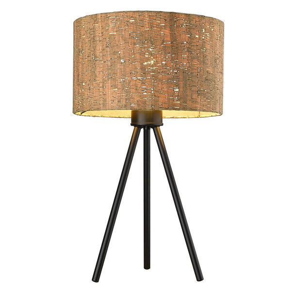 Matte Black and Beige Table Lamp
