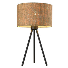 Matte Black and Beige Table Lamp
