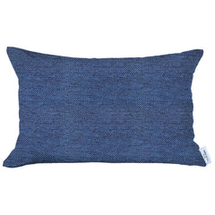 Blue Solid Lumbar Throw Pillow