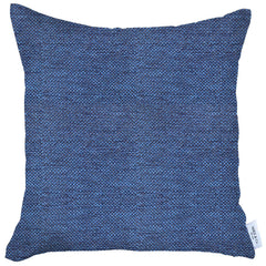 Blue Modern Textured Throw Pillow