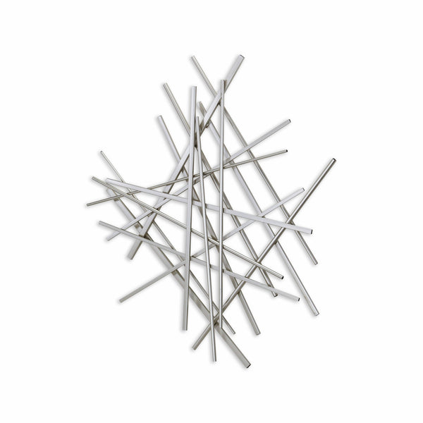 Silver Rod Abstract Wall Decor