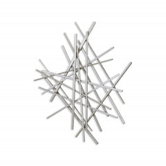 Silver Rod Abstract Wall Decor