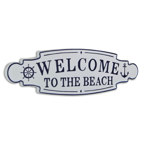 Welcome to the Beach Metal Wall Plate