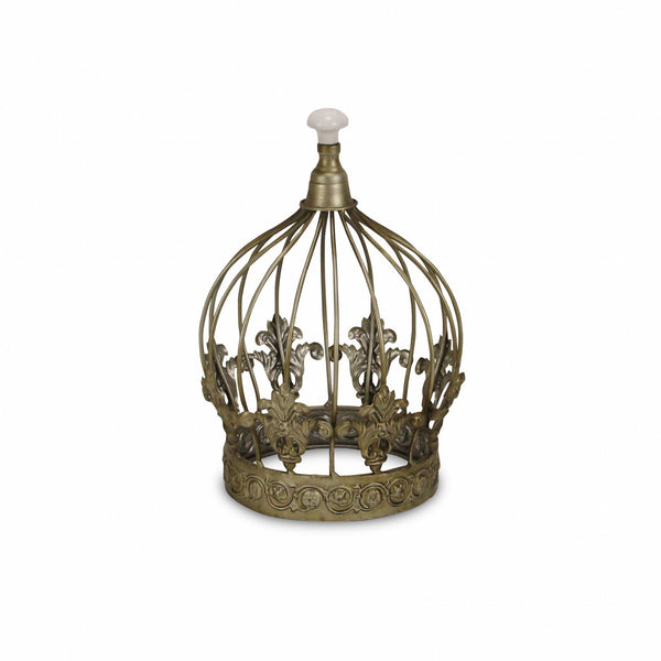 Vintage Look Silver Crown Sculpture