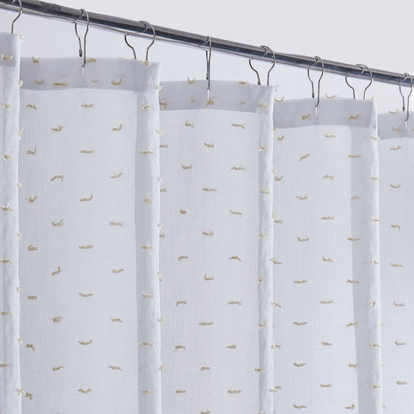 Gold Puff Sprinkles Shower Curtain