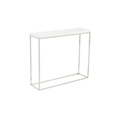 Modern White Gloss and Chrome Console Table
