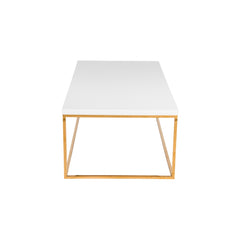White and Gold High Gloss Coffee Table