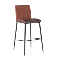 Set of Two Dark Brown Bar Stools