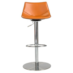 Edge Adjustable Swivel Terra Cotta Faux Leather Stool