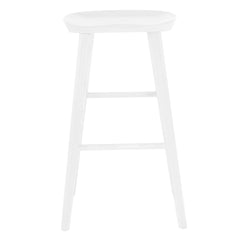 30" White Solid Wood Bar Stool