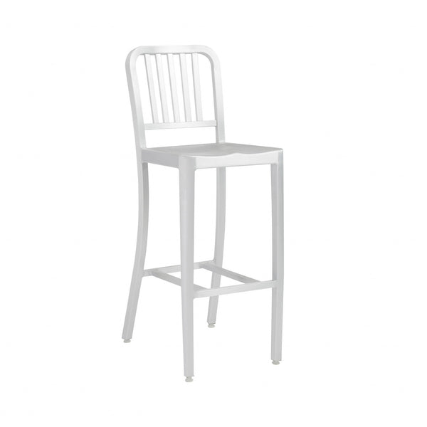 Gray Aluminum Cafe Style Bar Stool