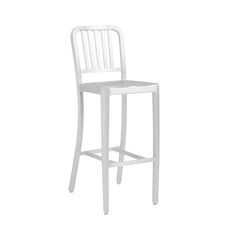 Gray Aluminum Cafe Style Bar Stool