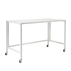 Matte White Metal Minimalist Folding Table Desk