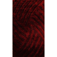 8' x 10' Burgundy Geometric Illusion Area Rug